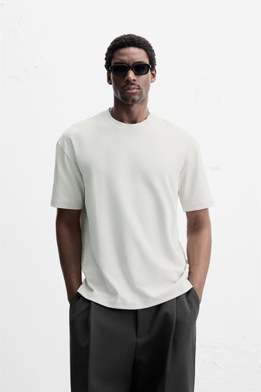 მაისური REGULAR FIT ძირითადი - Zara-ს Pearl grey