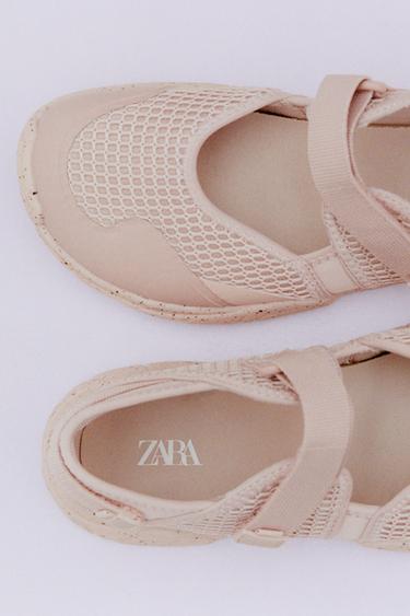 Zara BAREFOOT ATHLETIC BALLET FLATS - Pink