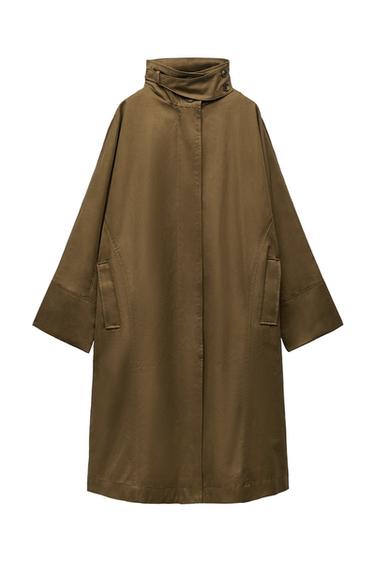 ZW COLLECTION OVERSIZE WATER-REPELLENT TRENCH COAT