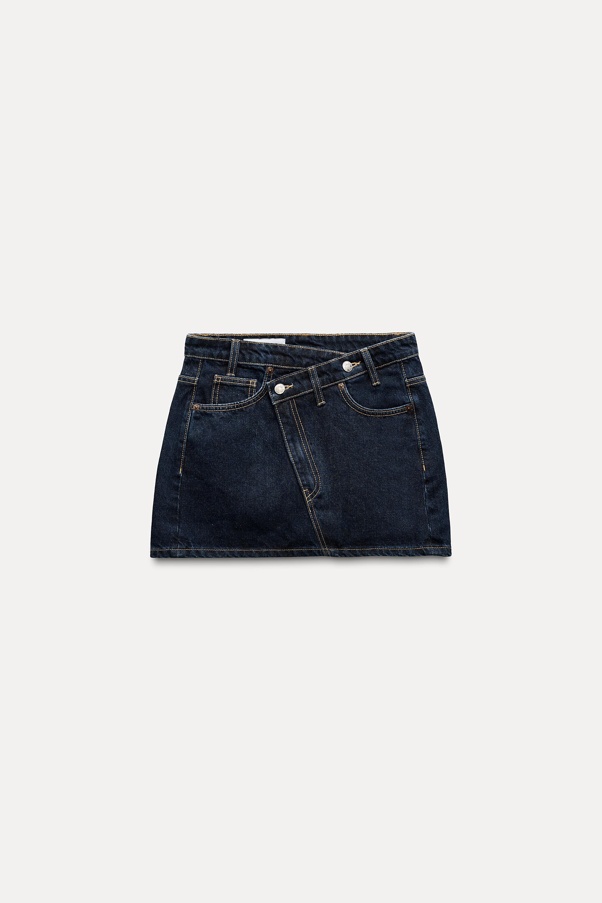 TRF DENIM MINI SKIRT Dark indigo ZARA United States