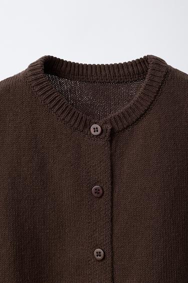 BUTTONED KNIT WAISTCOAT - Brown by Zara - Image 2
