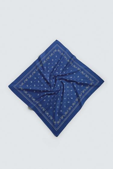 PAISLEY PRINT BANDANNA - Bluish by Zara
