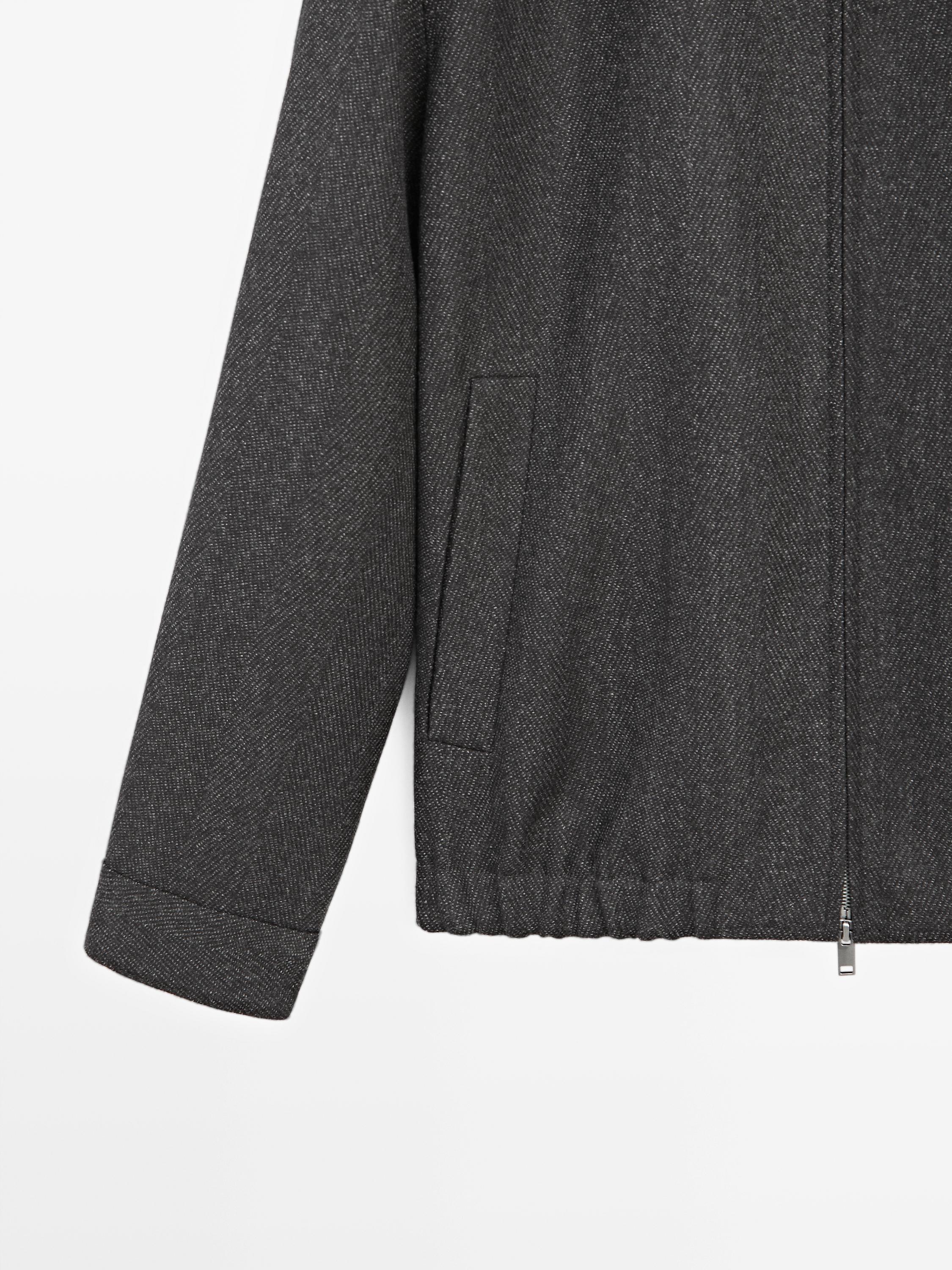 Blouson à chevrons 100 % laine