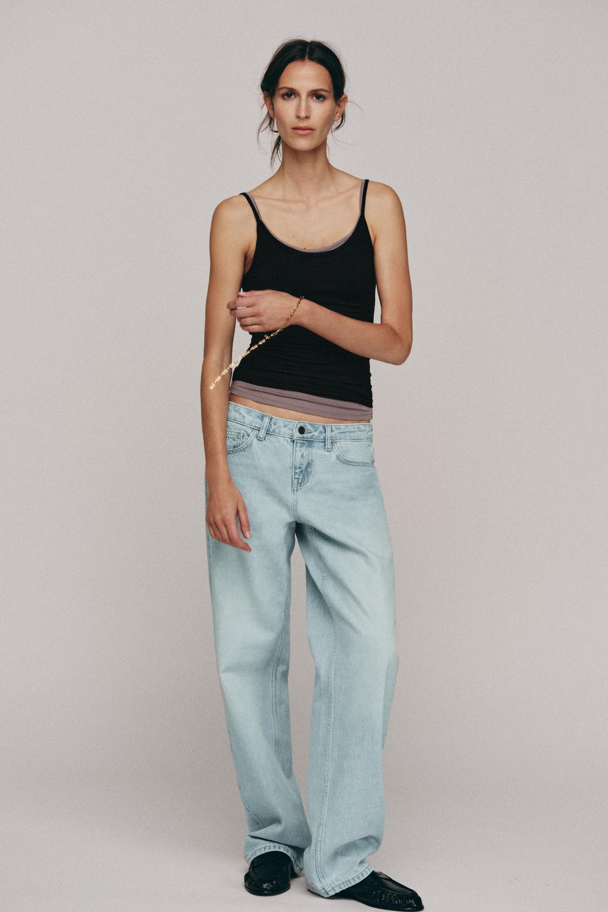 Женские топы Zara THIN STRAP POLYAMIDE TANK TOP — фото 3