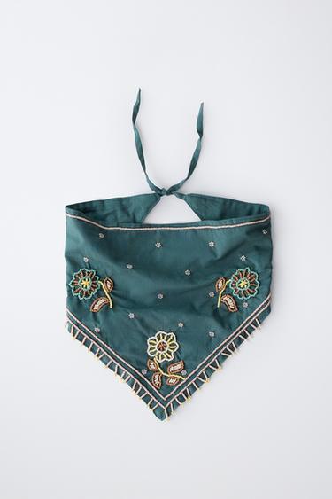 BEADED BANDANA - Green by Zara - Image 3