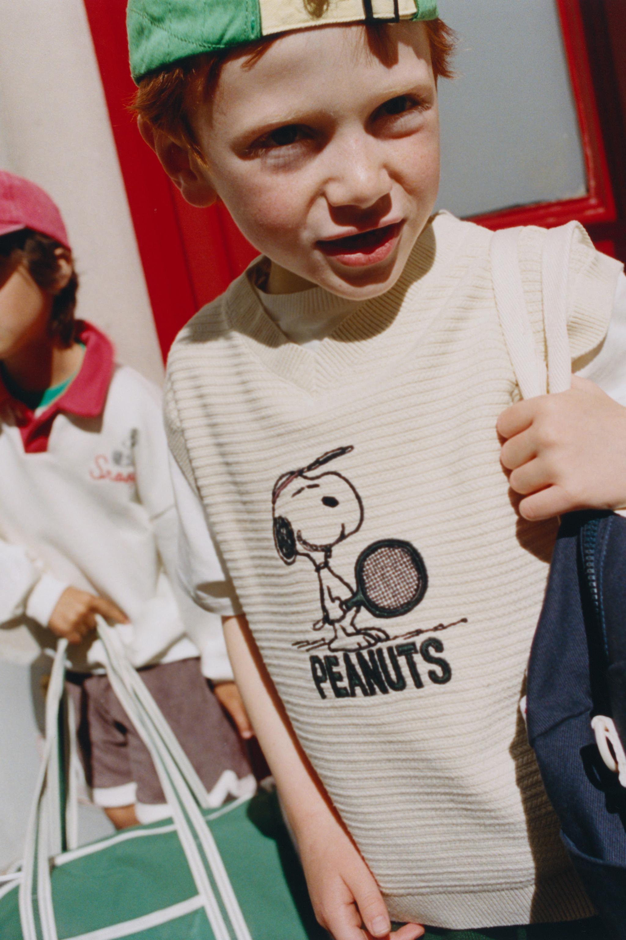 EMBROIDERED SNOOPY PEANUTS™ POLO SWEATSHIRT