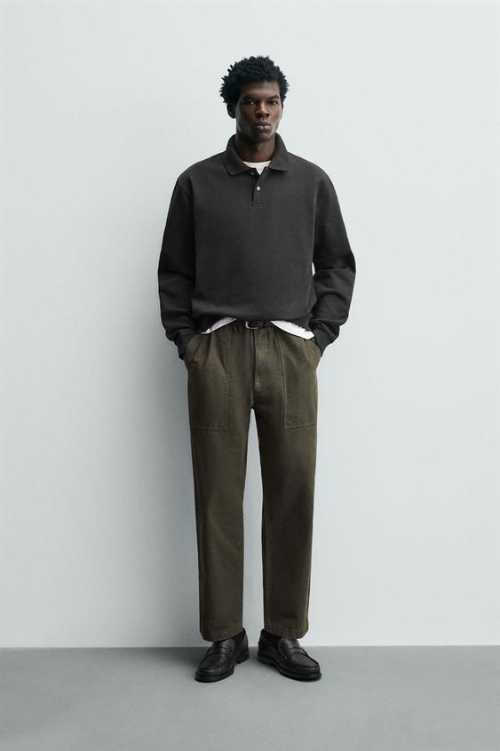 REGULAR FIT TEXTURED POLO