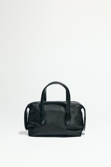 NYLON MINI CITY BAG - Black by Zara