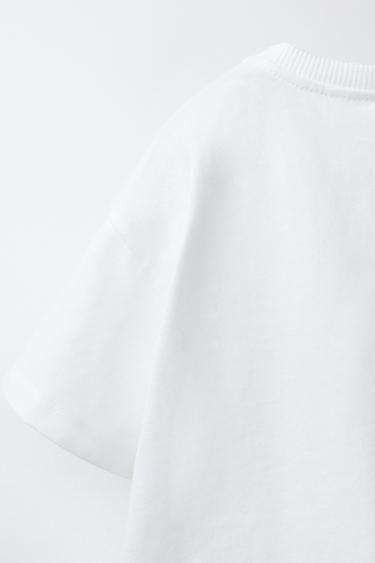 T-SHIRT POCHE ONDULÉE - Blanc de Zara - Image 3