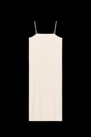 Zara ZW COLLECTION MINIMAL STRAP DRESS - Oyster-white - Image 0