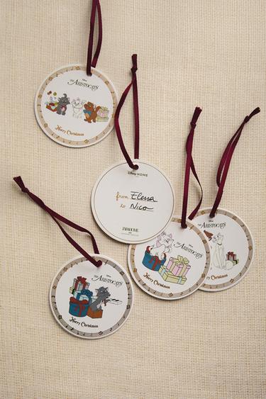 PACK OF THE ARISTOCATS ©DISNEY CHRISTMAS GIFT TAGS (PACK OF 12) - Multicoloured by Zara