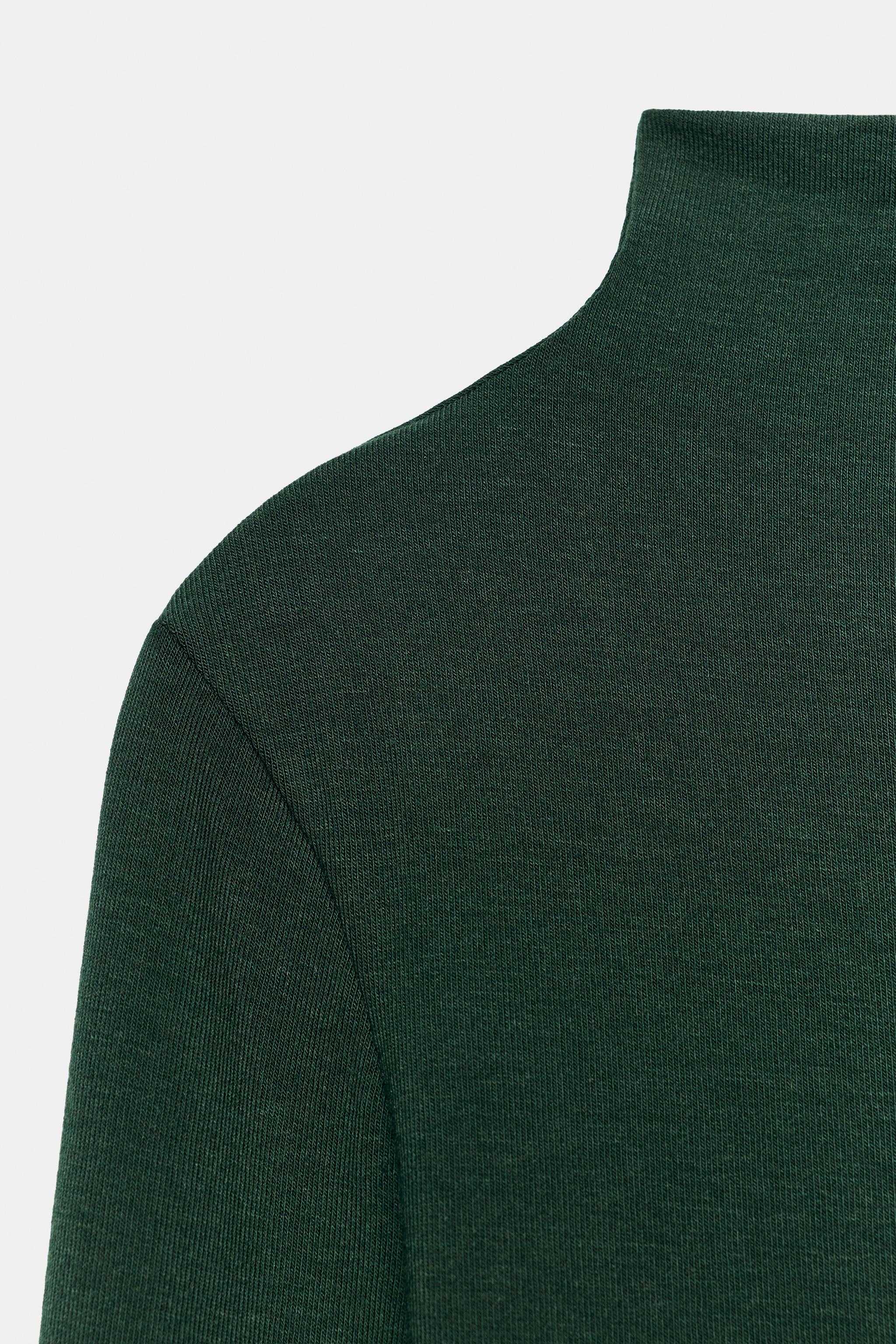 ハイネックTシャツ - ダークボトルグリーン | ZARA Japan / 日本