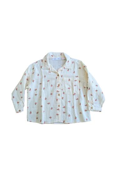 FLORAL COTTON BLOUSE.