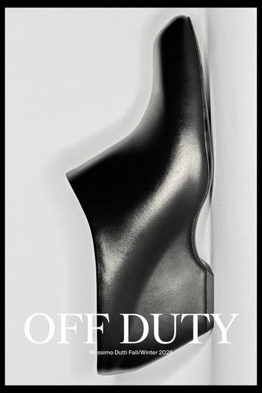 Leather wedge mule — Black 1