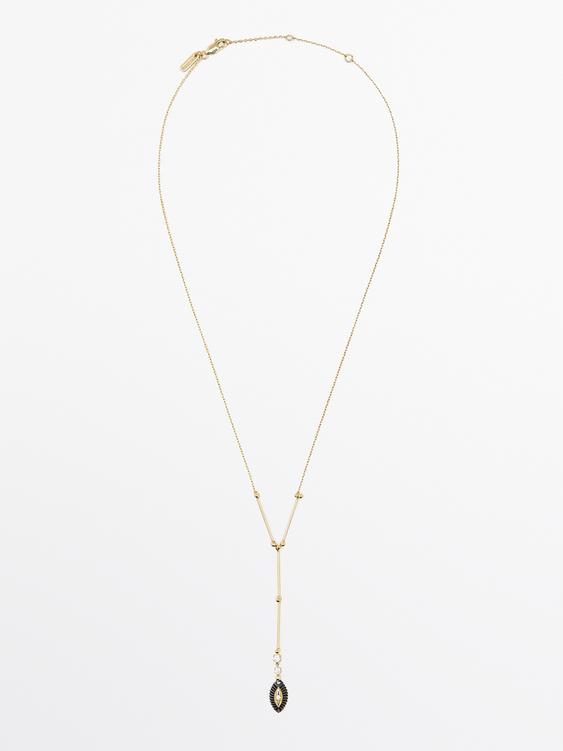 Shimmery rhinestone necklace from Zara - $100