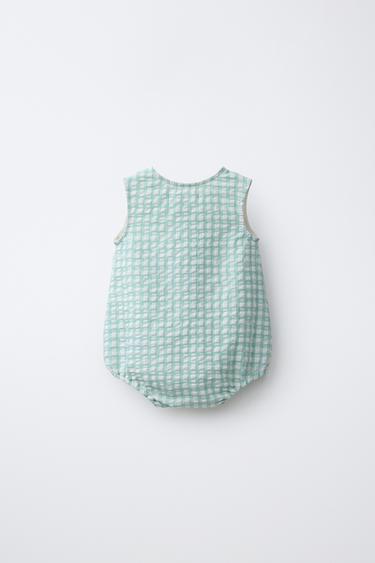 BODY À CARREAUX VICHY - Vert d'eau de Zara - Image 1
