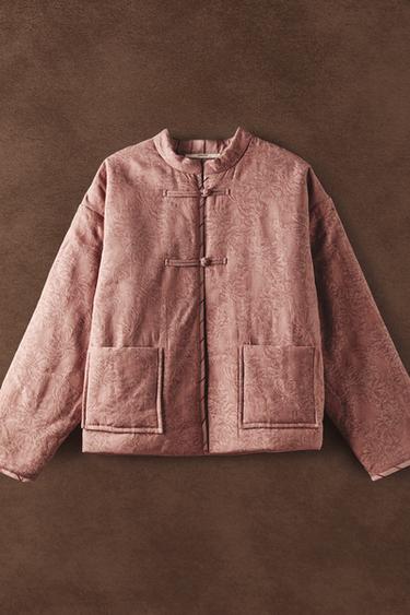 VESTE JACQUARD FLEURS - Rose de Zara - Image 6