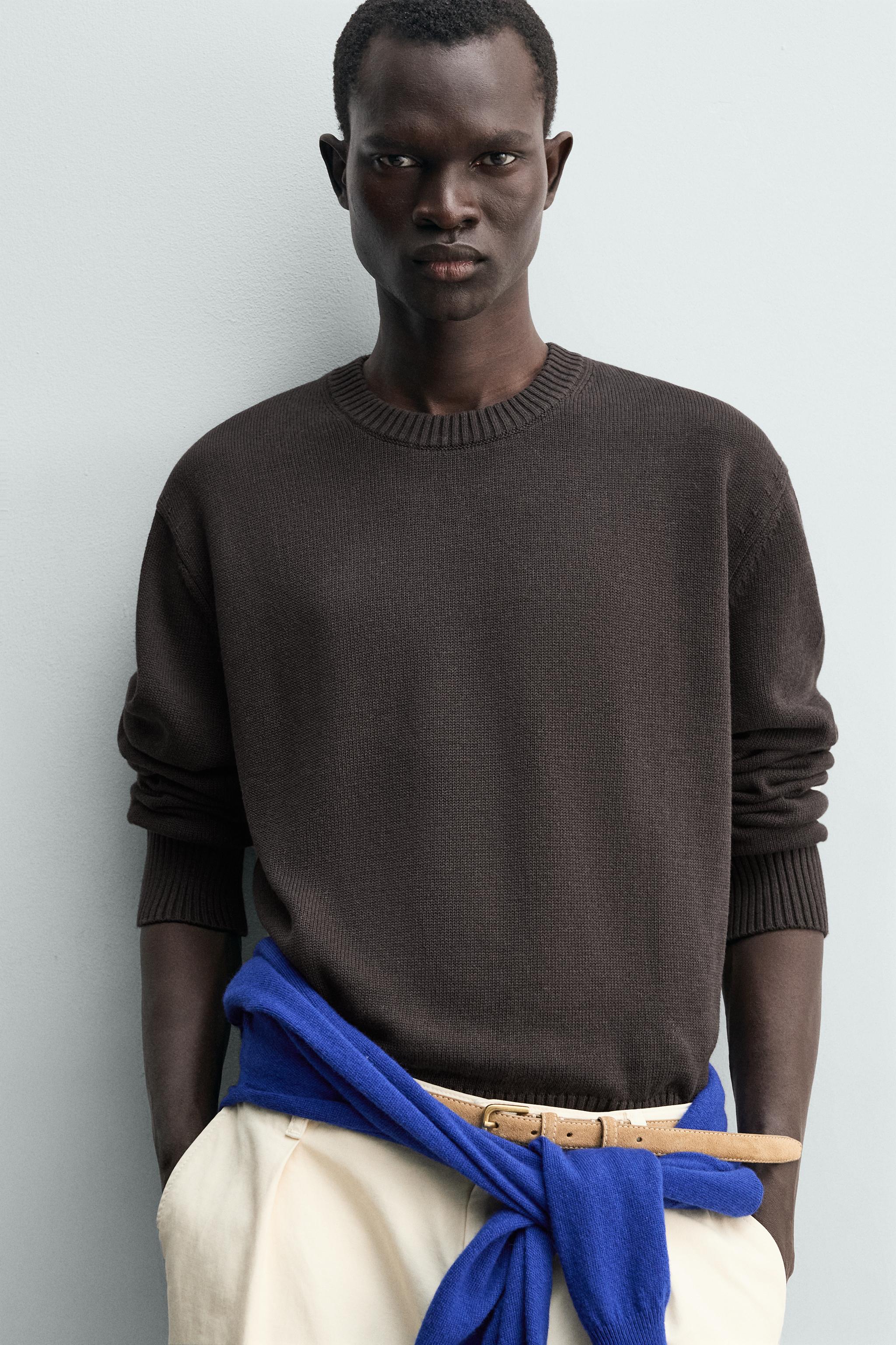 REGULAR FIT COTTON-LINEN JUMPER