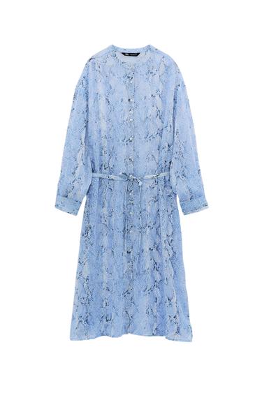 ANIMAL PRINT SHIRT DRESS