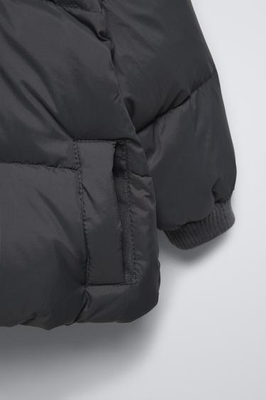 FEATHER AND DOWN PUFFER JACKET - Anthracite grey by Zara - Image 4
