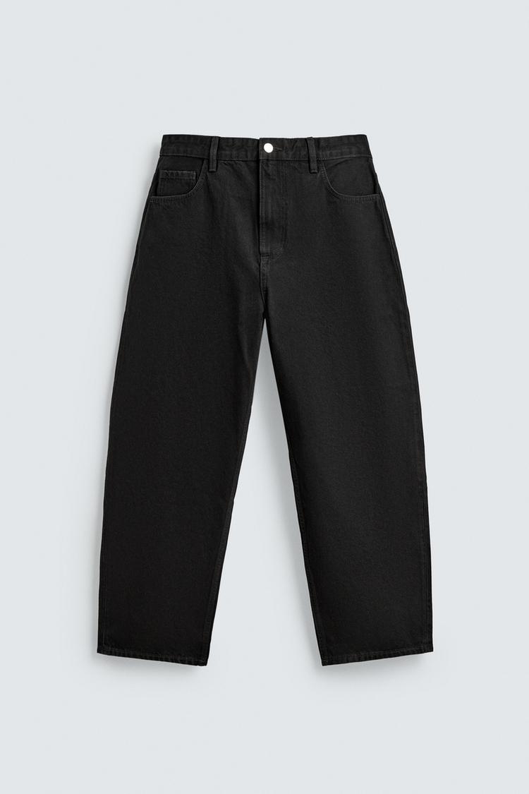 ZARA TAPERED WIDE-LEG JEANS
