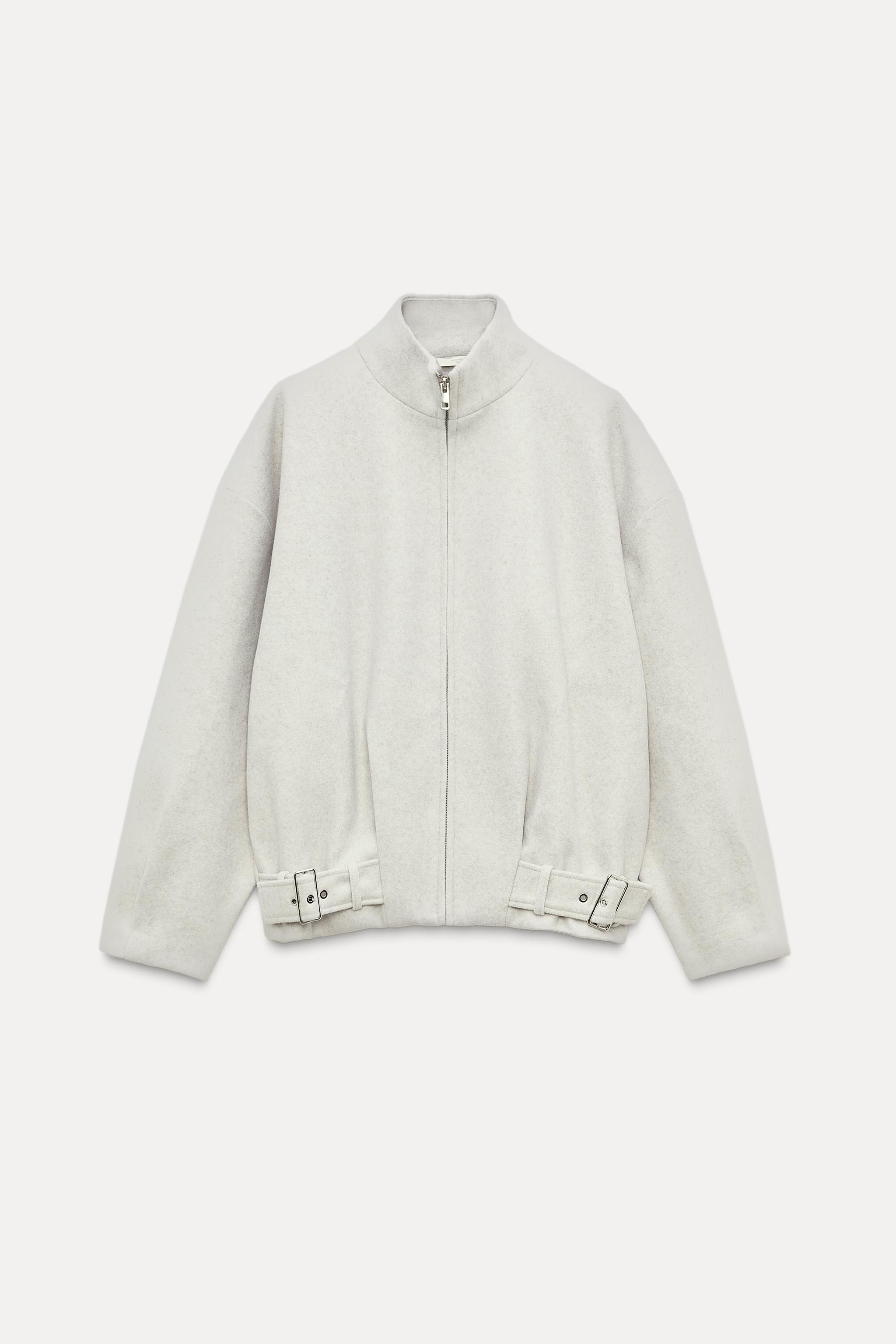 ZIPPERED WOOL JACKET - Ecru | ZARA United States