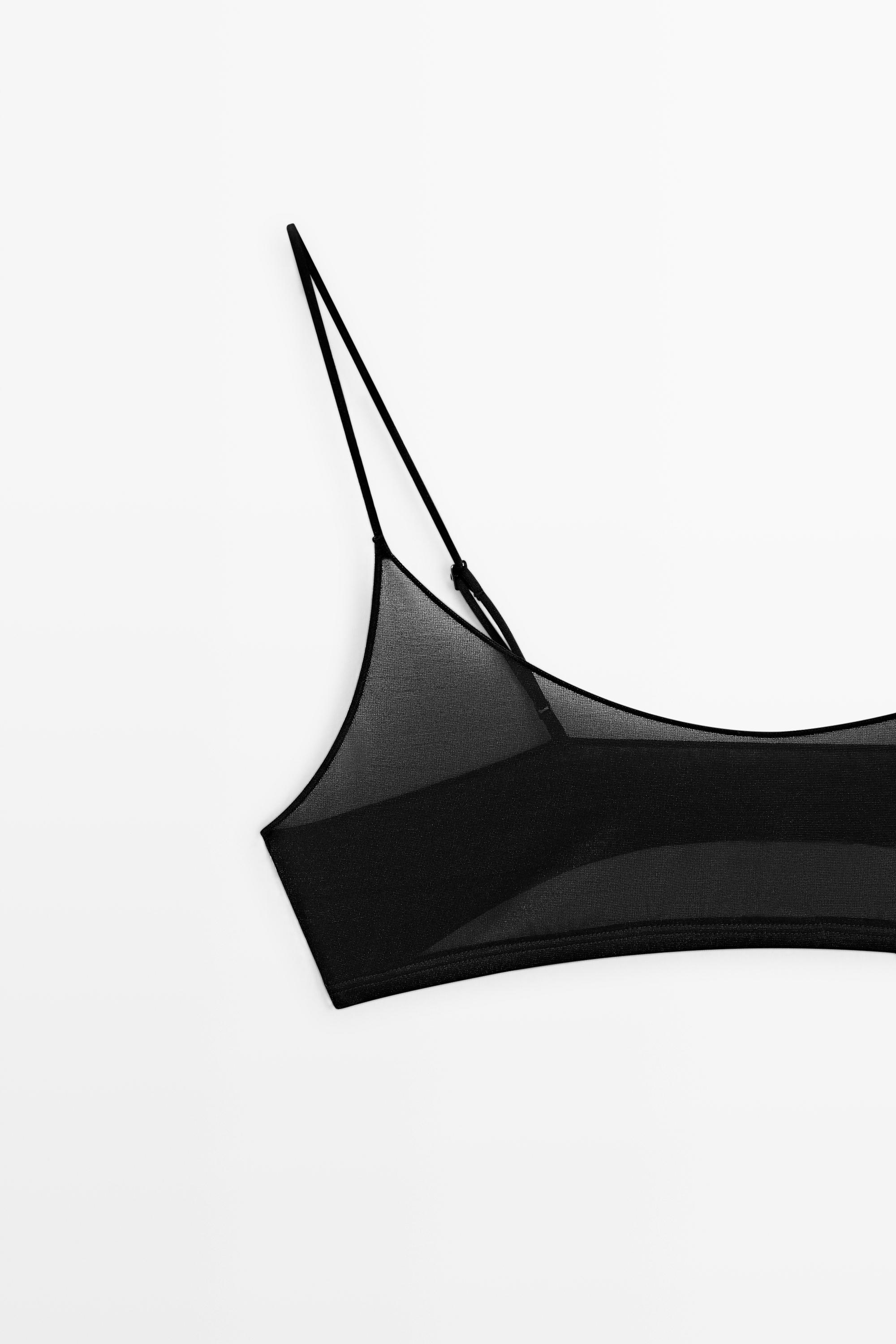 Semi-sheer top with metallic detail