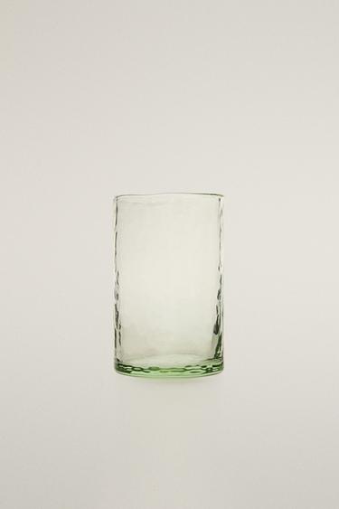 SZKLANKA Z EFEKTEM MŁOTKOWANEGO SZKŁA - Zielony Zara - Obraz 0