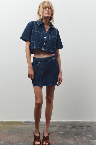 Z1975 SHORT DENIM SHIRT - Light blue by Zara - Image 0
