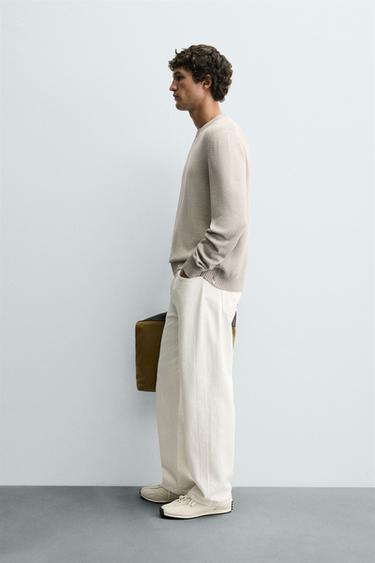 WASHED EFFECT TEXTURED SWEATER - Grey / Blue by Zara - Image 3