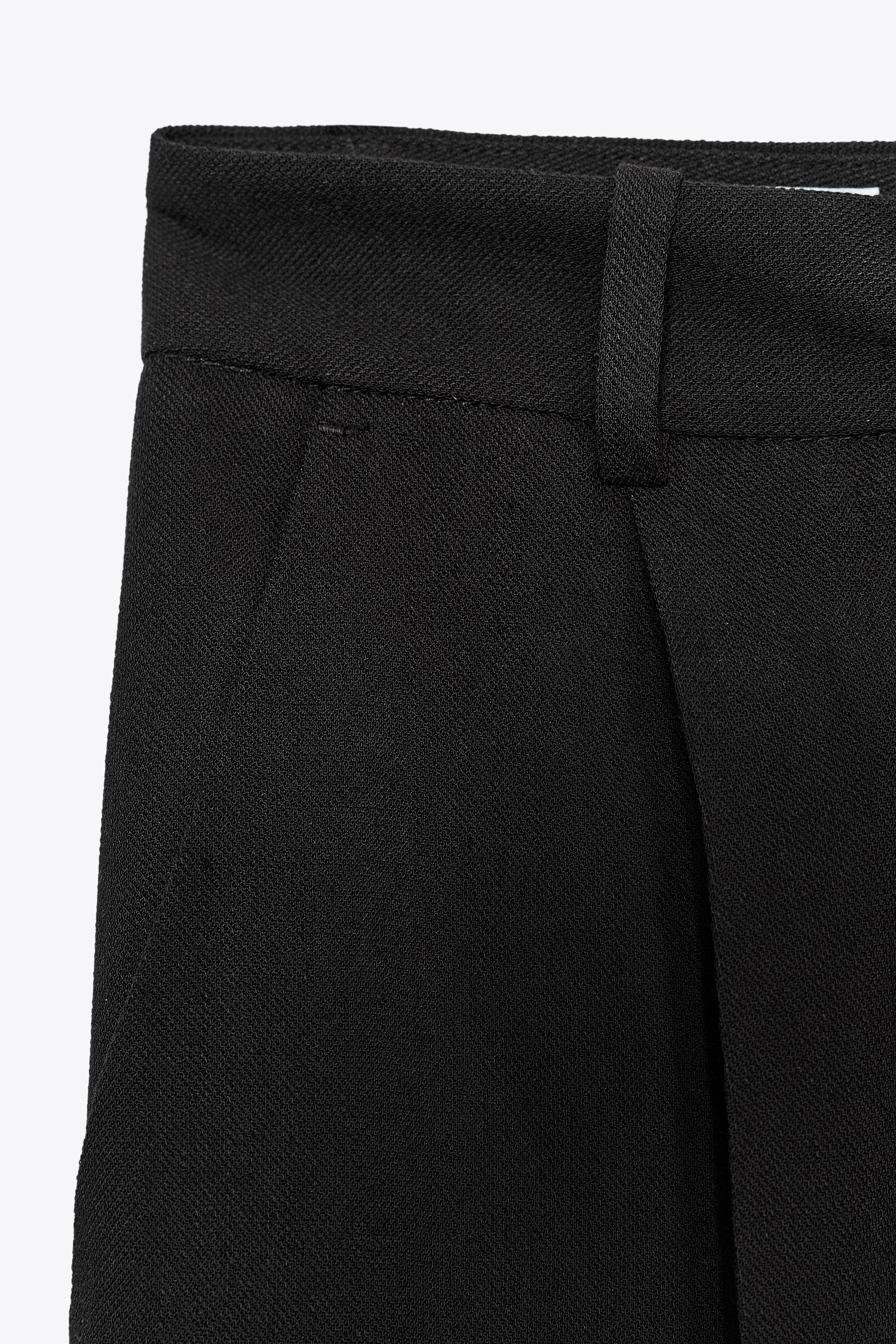WIDE LEG PLEATED PANTS - Black | ZARA United States