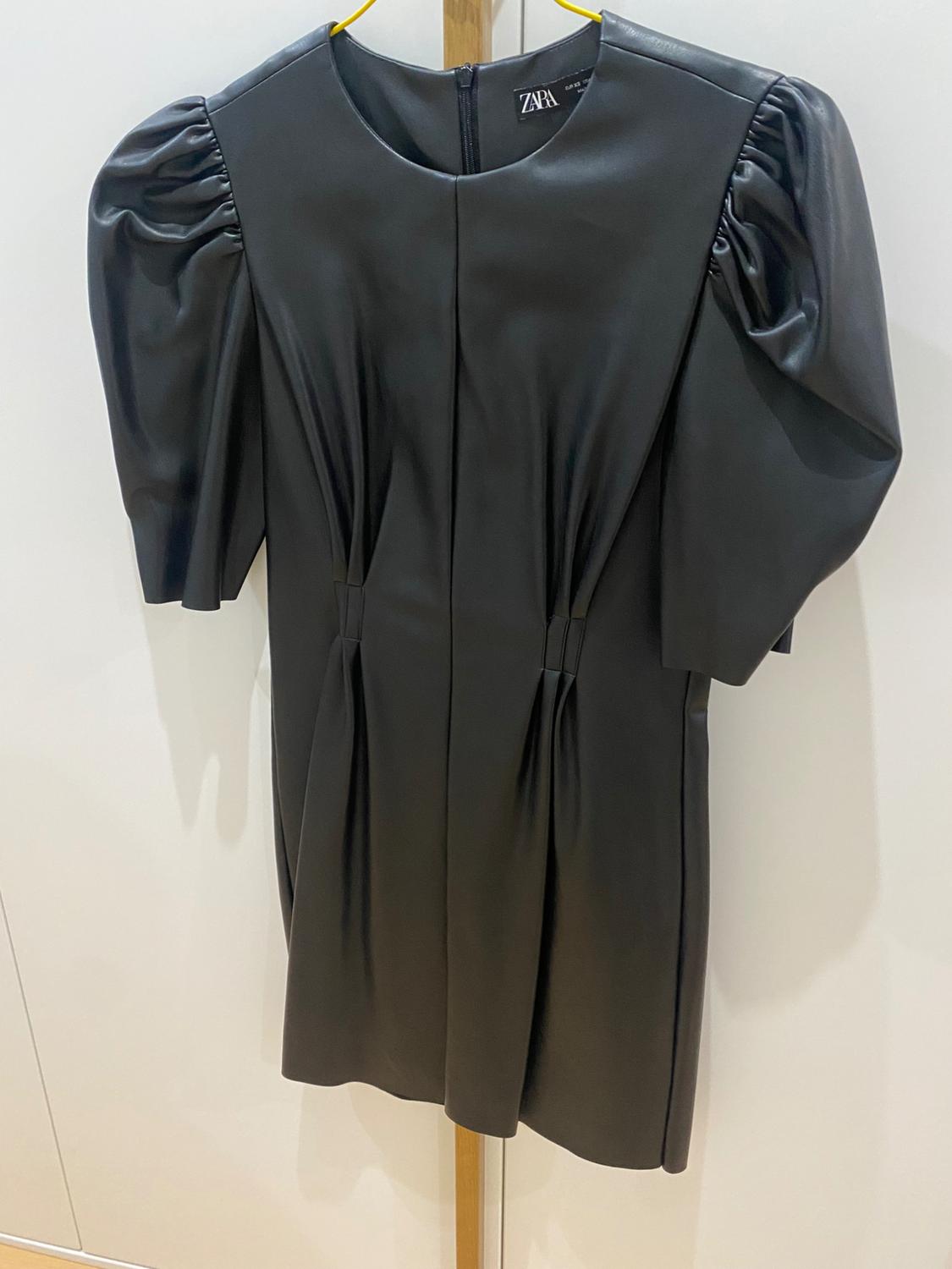 FAUX LEATHER DRESS