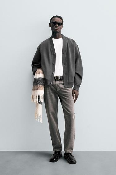 JEANS STRAIGHT FIT REGULAR - Gris de Zara - Imagen 0