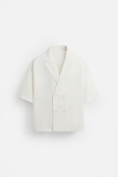 Zara KIMONO SHIRT - White