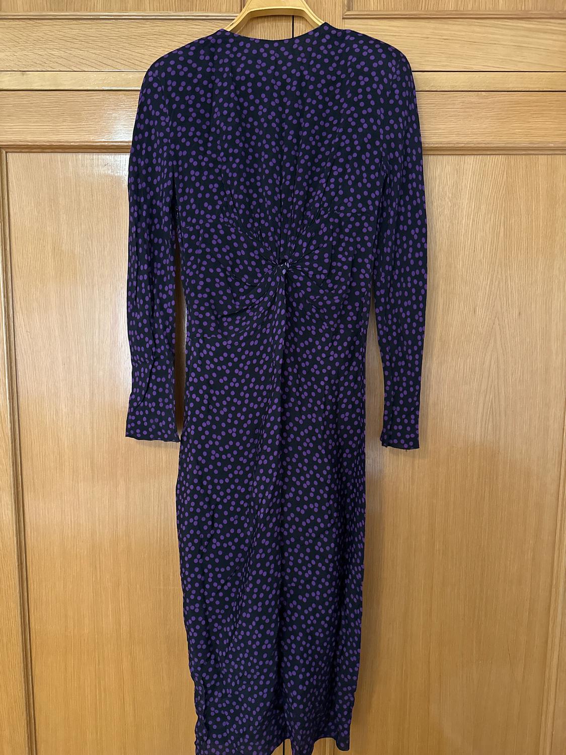 POLKA DOT DRESS WITH SHOULDER PADS - Image 2