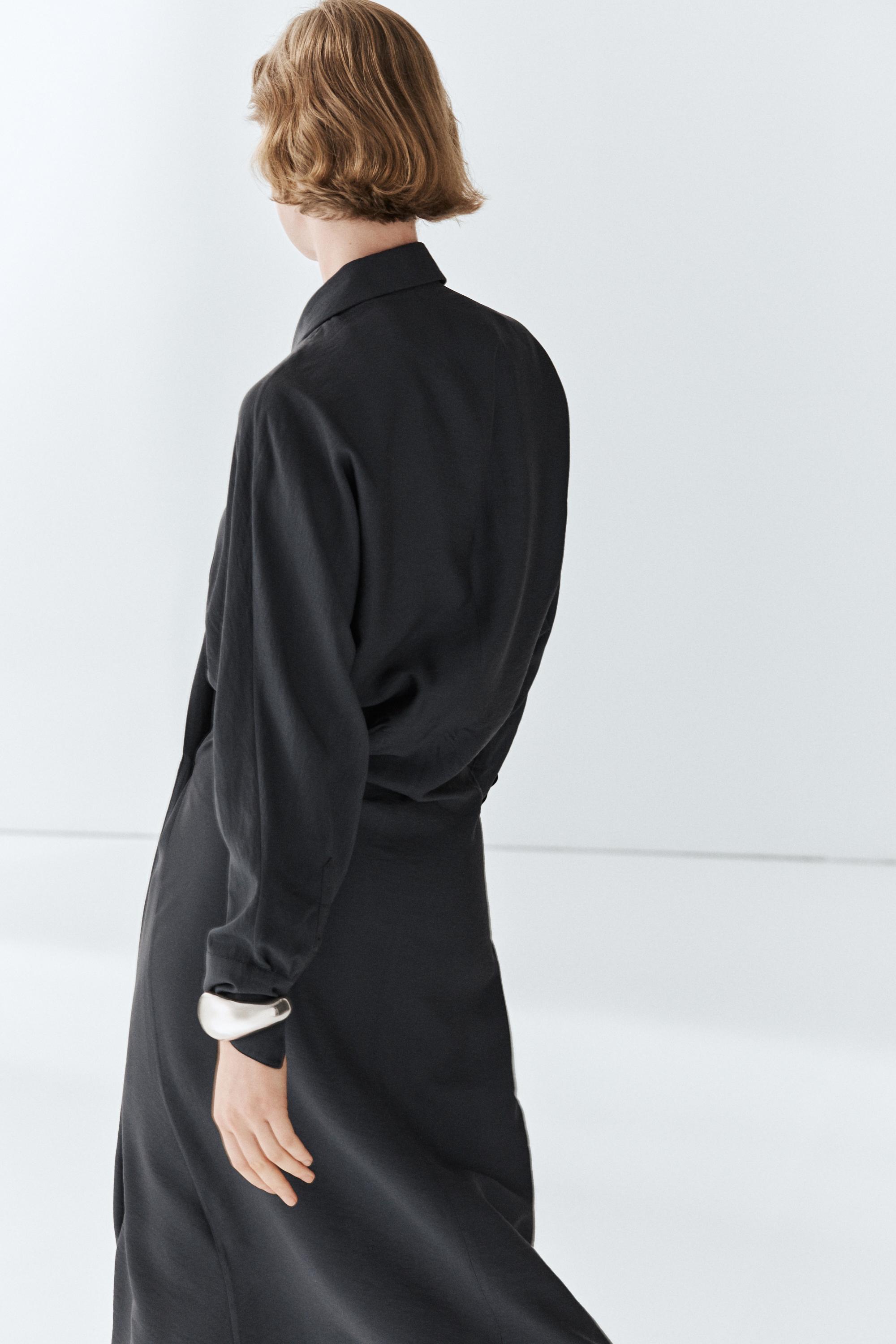 Midi dress with draped detail