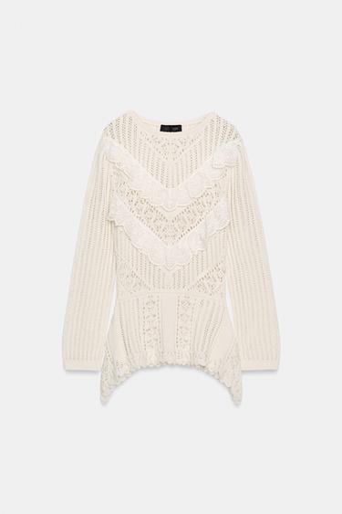 JERSEY PUNTO ASIMÉTRICA - Beige claro de Zara - Imagen 0