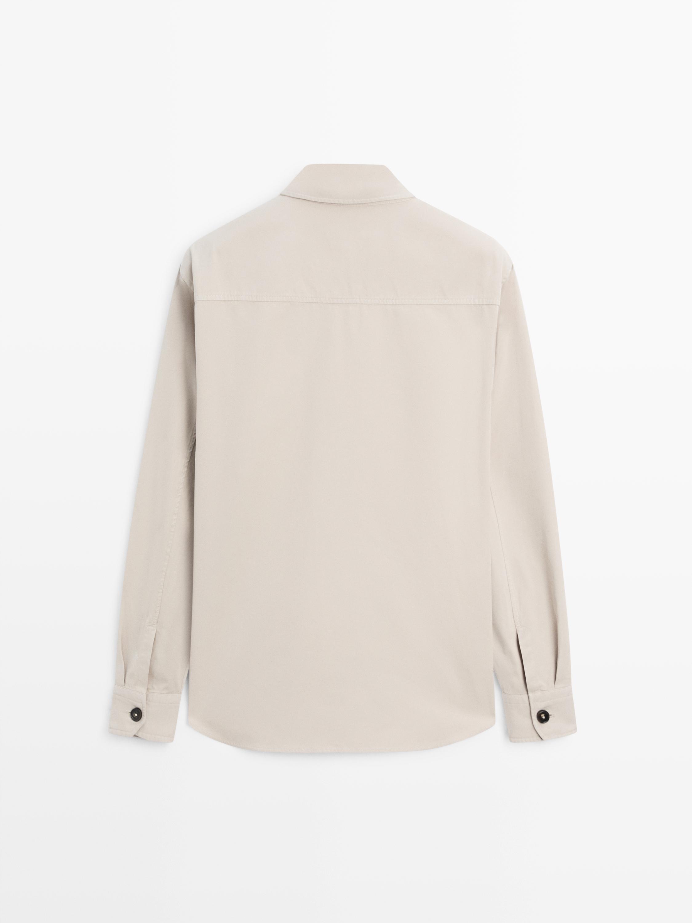 Cotton overshirt with pocket details