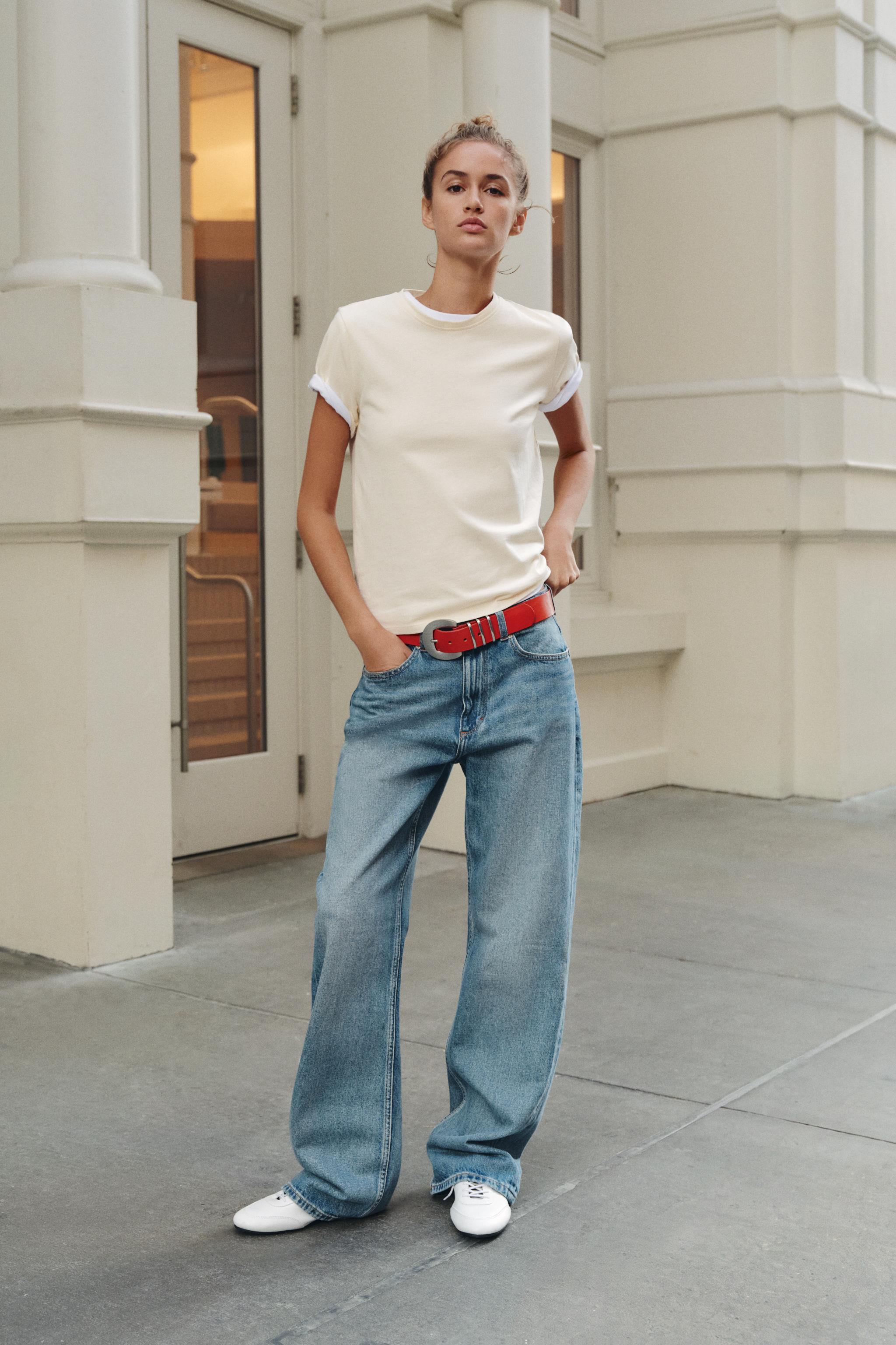 Zara RUSTİK PAMUKLU T-SHIRT