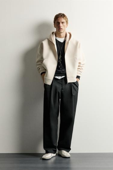 TECHNICAL ZIP-UP HOODIE - Beige by Zara - Image 0
