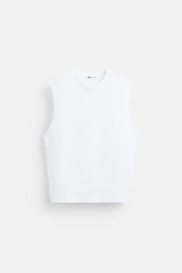 CAMISETA TANK RELAXED FIT - Branco da Zara