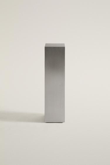 Zara BRUSHED STAINLESS STEEL PEDESTAL | STUDIO MARY LENNOX - Steel