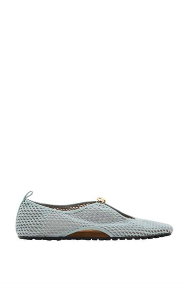 SPORT MESH BALLET FLATS - Blue by Zara