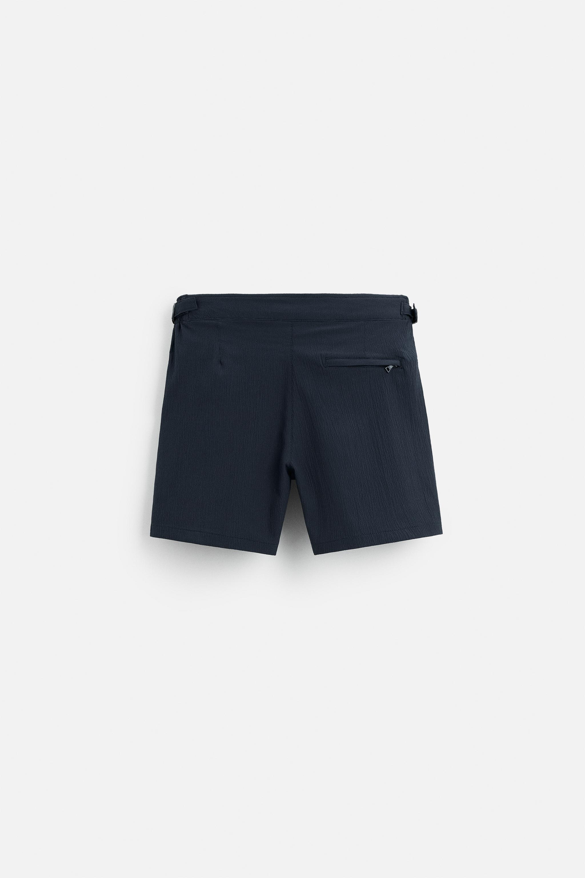 REGULAR TEXTURED SWIMMING TRUNKS