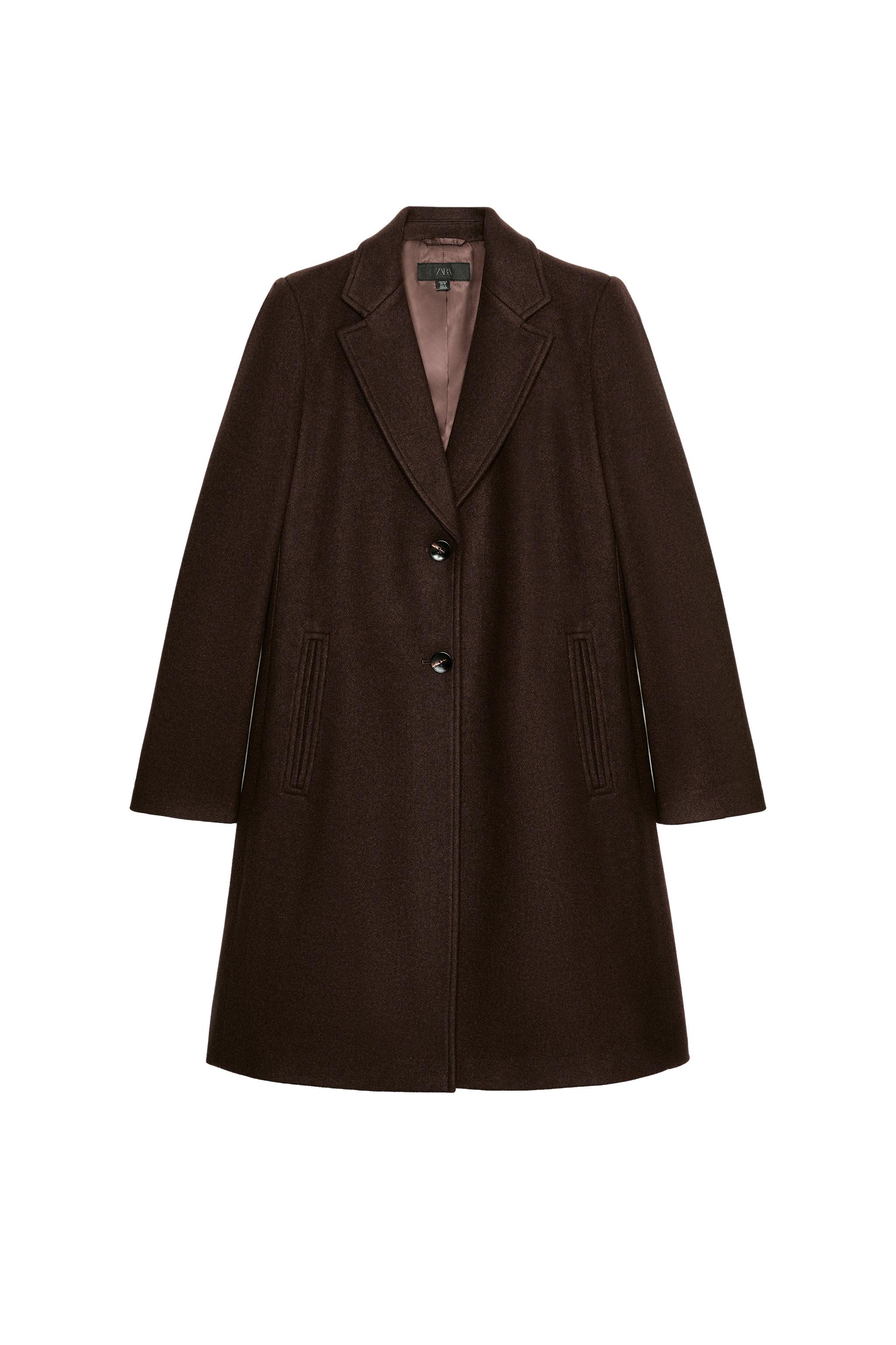 ソフトショルダーパッドコート　ZARA SOFT SHOULDER PAD COAT - Brown | ZARA United States