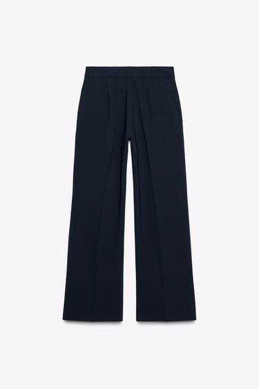 ZW COLLECTION STRAIGHT-LEG TROUSERS - Navy blue by Zara - Image 5