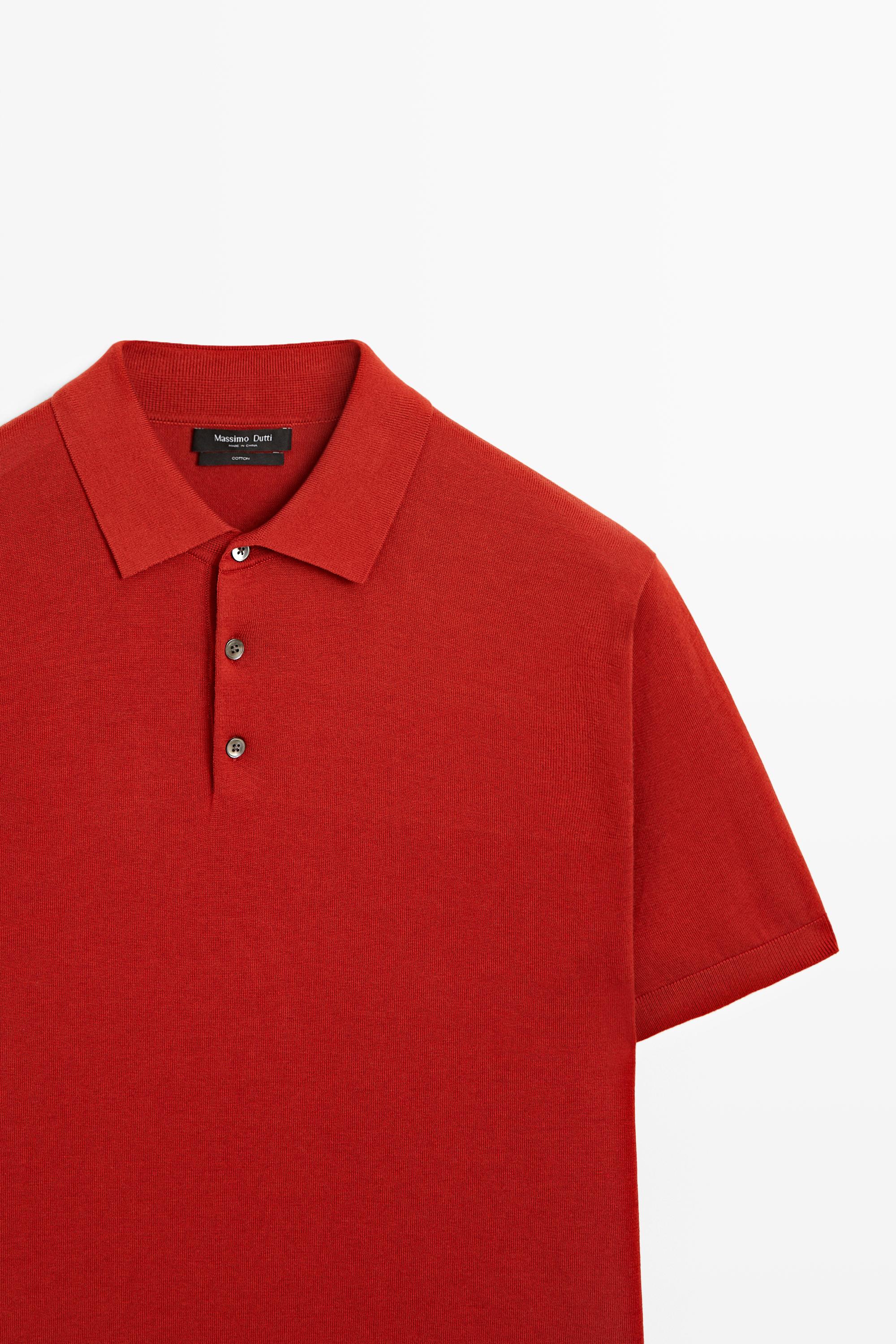 100% Cotton Knit Polo Shirt — Oranges