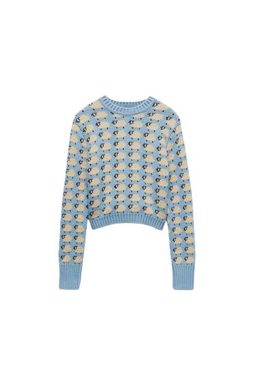 PRINTED KNIT SWEATER
