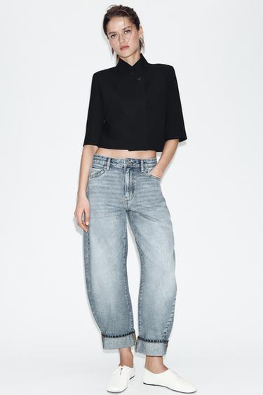JEANS ZW COLLECTION BALLOON TIRO MEDIO - Azul de Zara