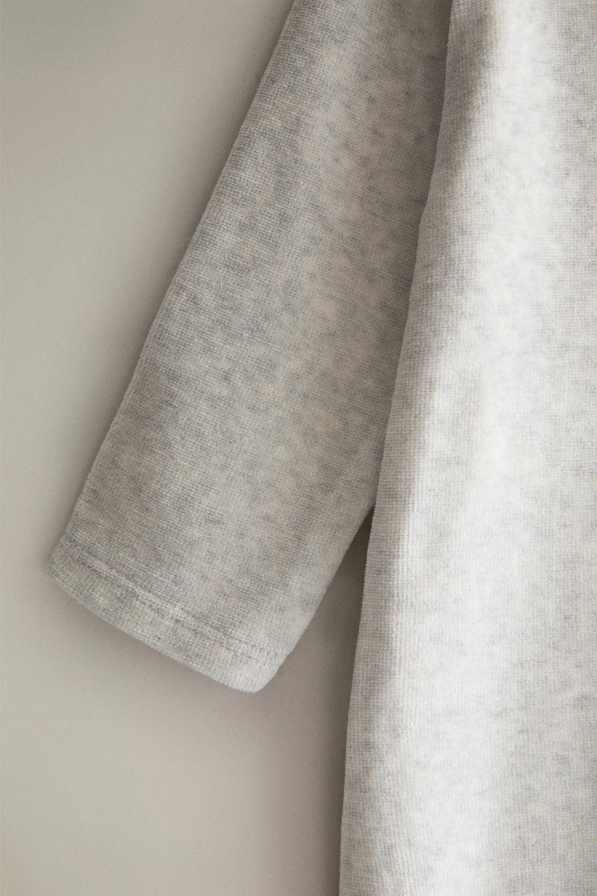 Детские комбинезоны Zara BABY VELOUR FOOTED ROMPER — фото 3